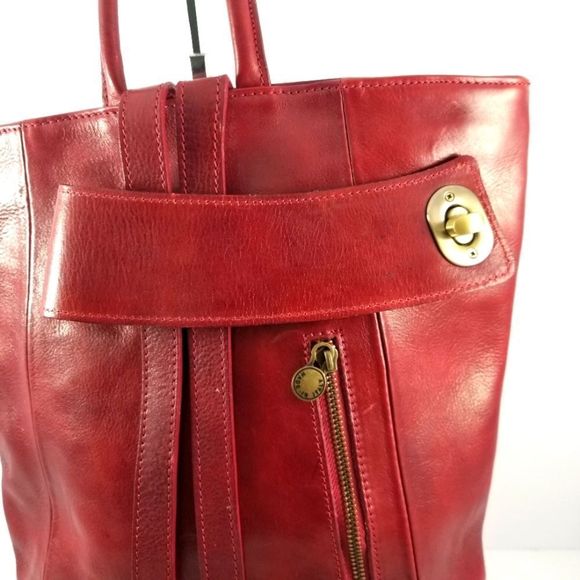 Vera Pelle (Made in Italy) Genuine Leather Satchel Handbag - Picture 4 of 13